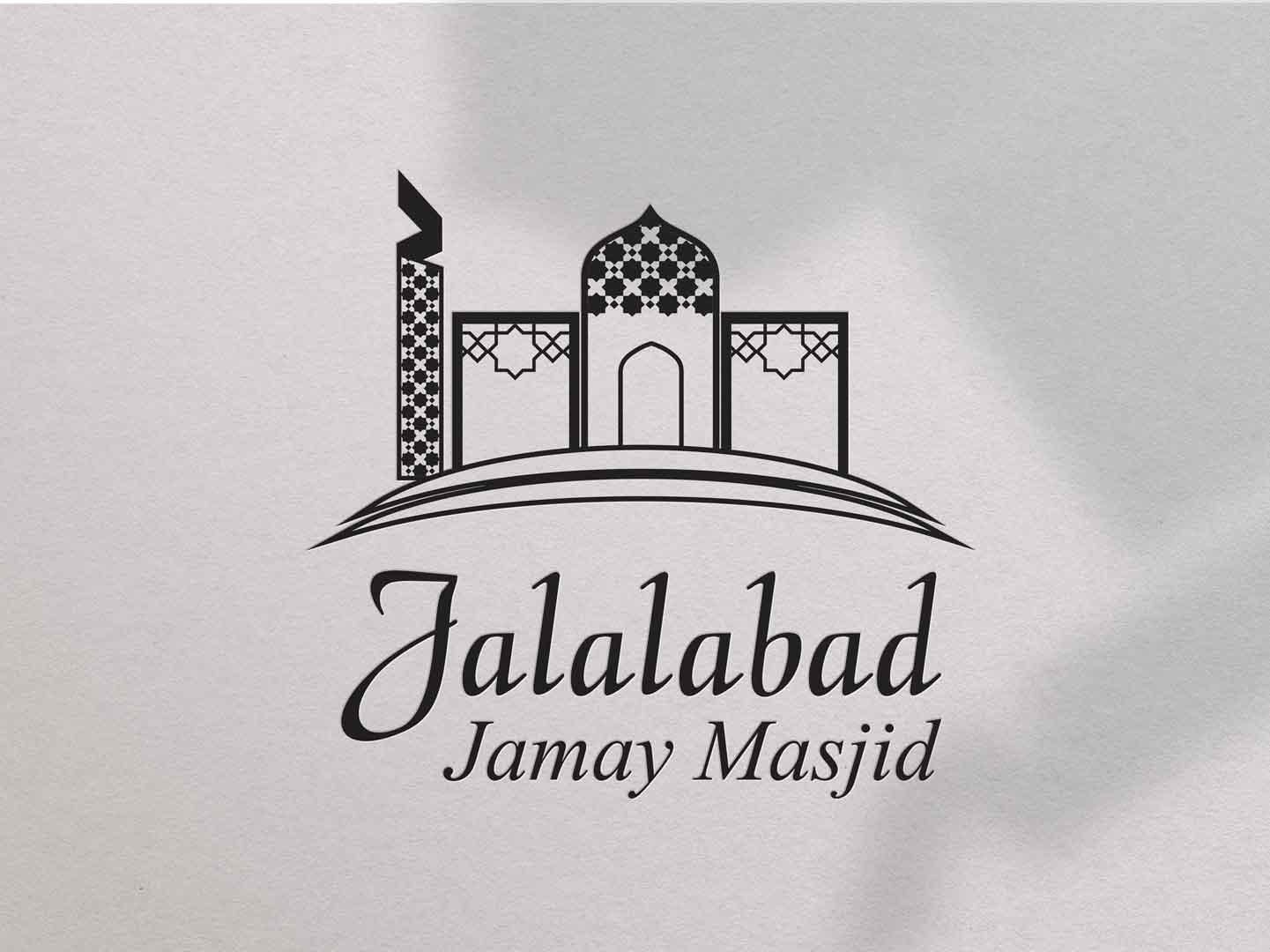 simple mosque art logo for Jalalabad